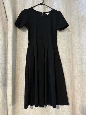 LuLaRoe Black Midi Fit & Flare Dress